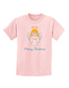 Merry Christmas Cute Angel Girl Childrens T-Shirt-Childrens T-Shirt-TooLoud-PalePink-X-Small-Davson Sales