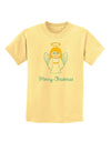 Merry Christmas Cute Angel Girl Childrens T-Shirt-Childrens T-Shirt-TooLoud-Daffodil-Yellow-X-Small-Davson Sales