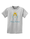 Merry Christmas Cute Angel Girl Childrens T-Shirt-Childrens T-Shirt-TooLoud-AshGray-X-Small-Davson Sales