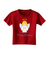 Merry Christmas Cute Angel Girl Toddler T-Shirt Dark-Toddler T-Shirt-TooLoud-Clover-Green-2T-Davson Sales