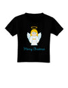 Merry Christmas Cute Angel Girl Toddler T-Shirt Dark-Toddler T-Shirt-TooLoud-Black-2T-Davson Sales