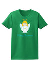 Merry Christmas Cute Angel Girl Womens Dark T-Shirt-TooLoud-Kelly-Green-X-Small-Davson Sales