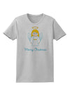 Merry Christmas Cute Angel Girl Womens T-Shirt-Womens T-Shirt-TooLoud-AshGray-X-Small-Davson Sales