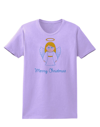 Merry Christmas Cute Angel Girl Womens T-Shirt-Womens T-Shirt-TooLoud-Lavender-X-Small-Davson Sales