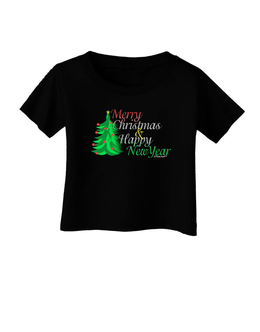 Merry Christmas & Happy New Year Infant T-Shirt Dark-Infant T-Shirt-TooLoud-Black-06-Months-Davson Sales