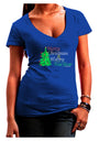 Merry Christmas & Happy New Year Juniors V-Neck Dark T-Shirt-Womens V-Neck T-Shirts-TooLoud-Royal-Blue-Juniors Fitted Small-Davson Sales