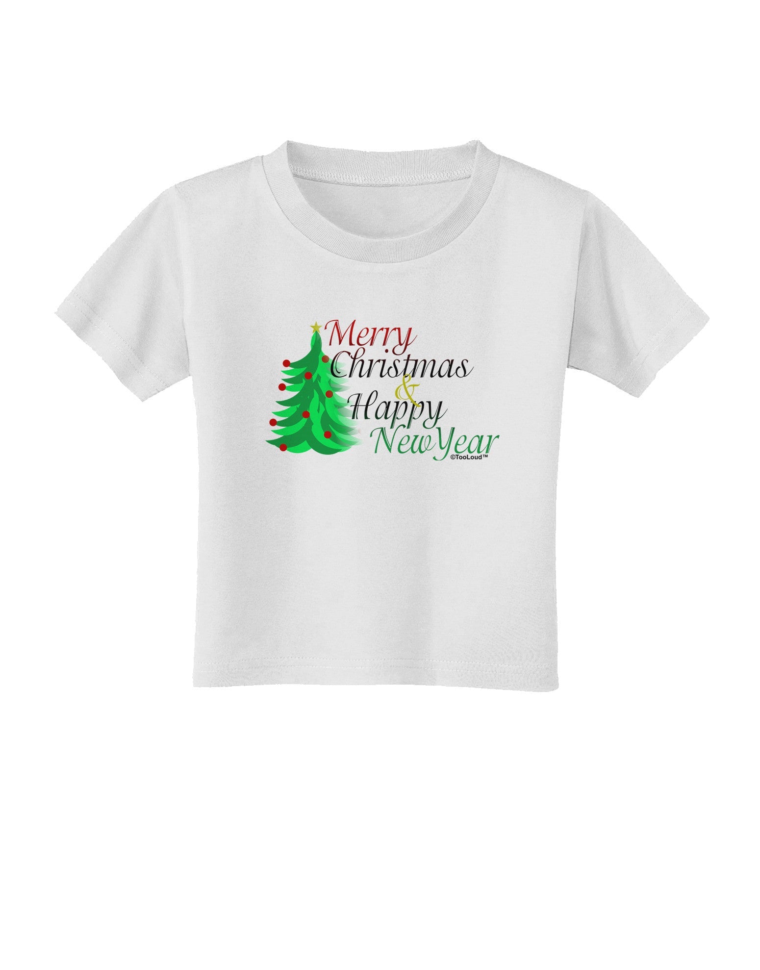 Merry Christmas & Happy New Year Toddler T-Shirt-Toddler T-Shirt-TooLoud-White-2T-Davson Sales