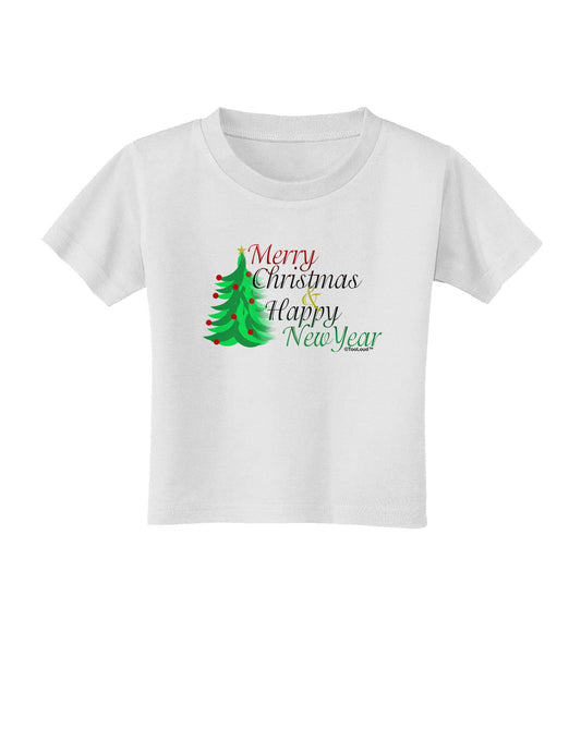 Merry Christmas & Happy New Year Toddler T-Shirt-Toddler T-Shirt-TooLoud-White-2T-Davson Sales
