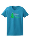 Merry Christmas & Happy New Year Womens Dark T-Shirt-TooLoud-Turquoise-X-Small-Davson Sales