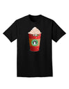 Merry Christmas Latte Cup Adult Dark T-Shirt-Mens T-Shirt-TooLoud-Black-Small-Davson Sales