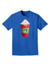 Merry Christmas Latte Cup Adult Dark T-Shirt-Mens T-Shirt-TooLoud-Royal-Blue-Small-Davson Sales