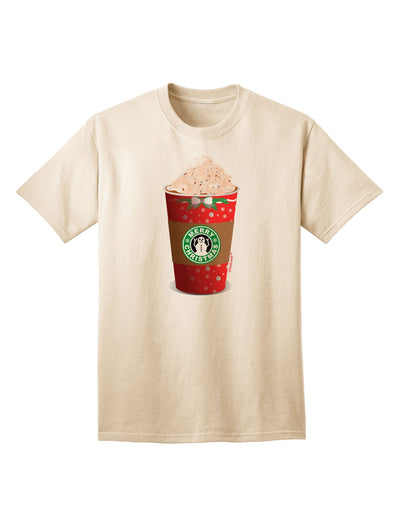 Merry Christmas Latte Cup Adult T-Shirt-Mens T-Shirt-TooLoud-Natural-Small-Davson Sales