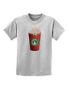 Merry Christmas Latte Cup Childrens T-Shirt-Childrens T-Shirt-TooLoud-AshGray-X-Small-Davson Sales