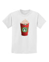 Merry Christmas Latte Cup Childrens T-Shirt-Childrens T-Shirt-TooLoud-White-X-Small-Davson Sales