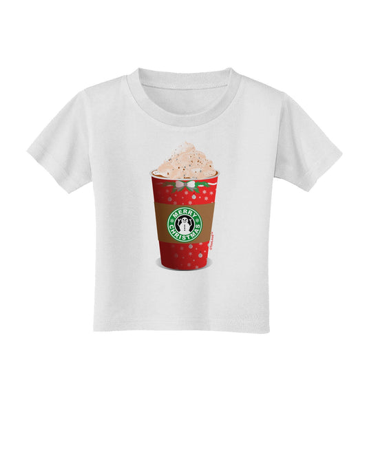 Merry Christmas Latte Cup Toddler T-Shirt-Toddler T-Shirt-TooLoud-White-2T-Davson Sales