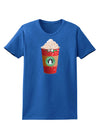 Merry Christmas Latte Cup Womens Dark T-Shirt-TooLoud-Royal-Blue-X-Small-Davson Sales