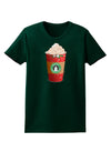 Merry Christmas Latte Cup Womens Dark T-Shirt-TooLoud-Forest-Green-Small-Davson Sales