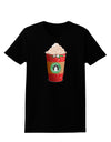 Merry Christmas Latte Cup Womens Dark T-Shirt-TooLoud-Black-X-Small-Davson Sales