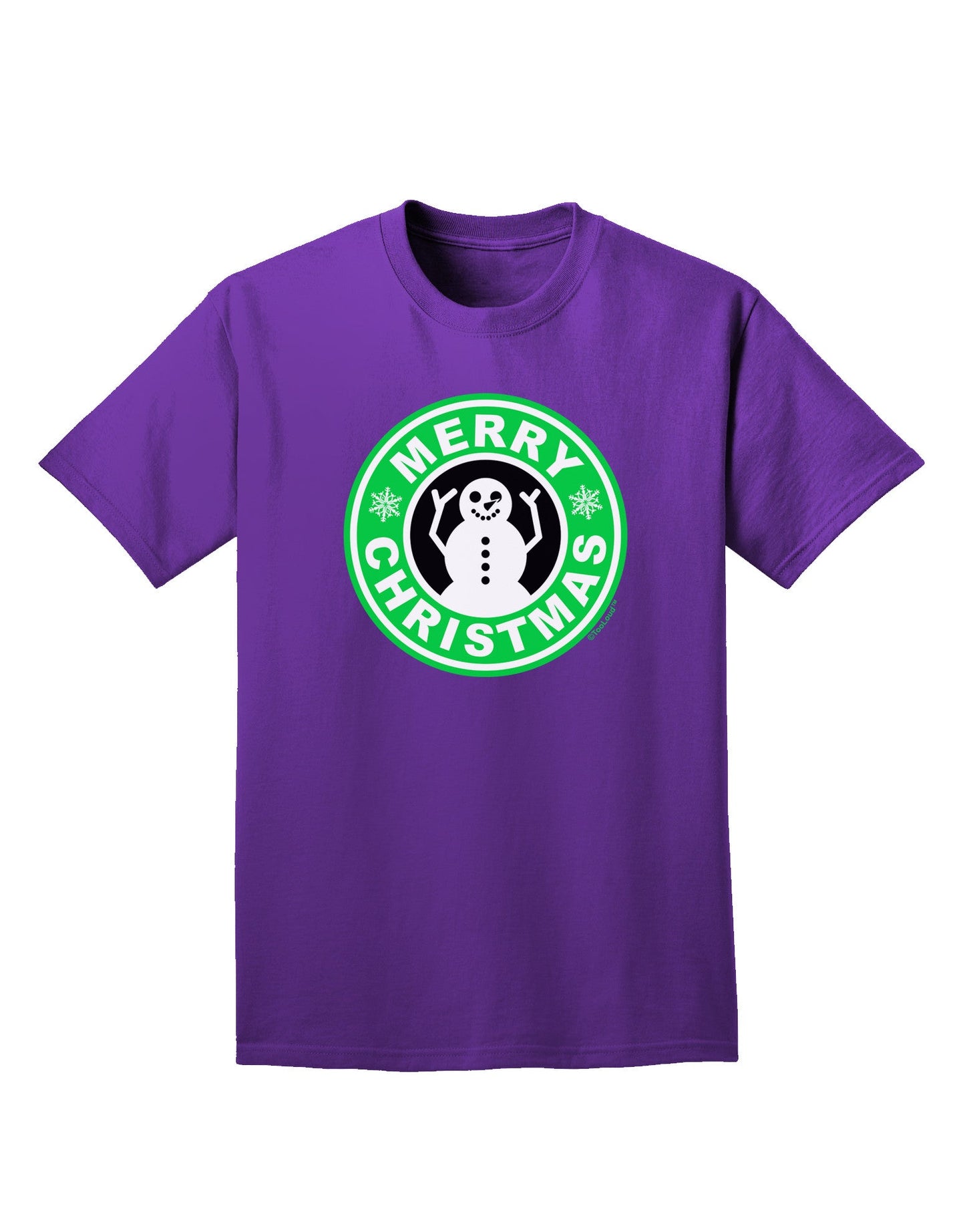 Merry Christmas Latte Logo Adult Dark T-Shirt-Mens T-Shirt-TooLoud-Purple-Small-Davson Sales