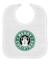 Merry Christmas Latte Logo Baby Bib