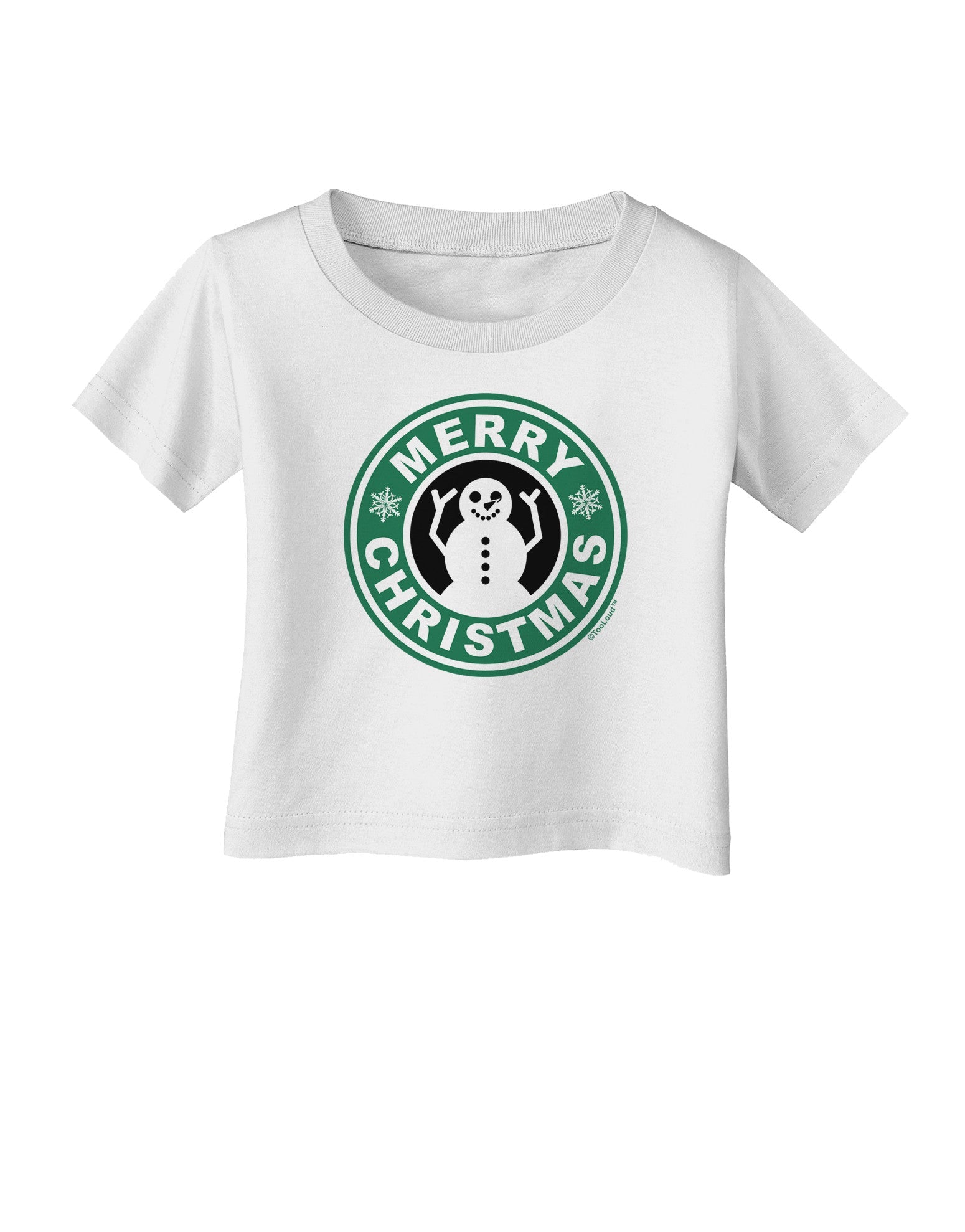 Merry Christmas Latte Logo Infant T-Shirt-Infant T-Shirt-TooLoud-White-06-Months-Davson Sales