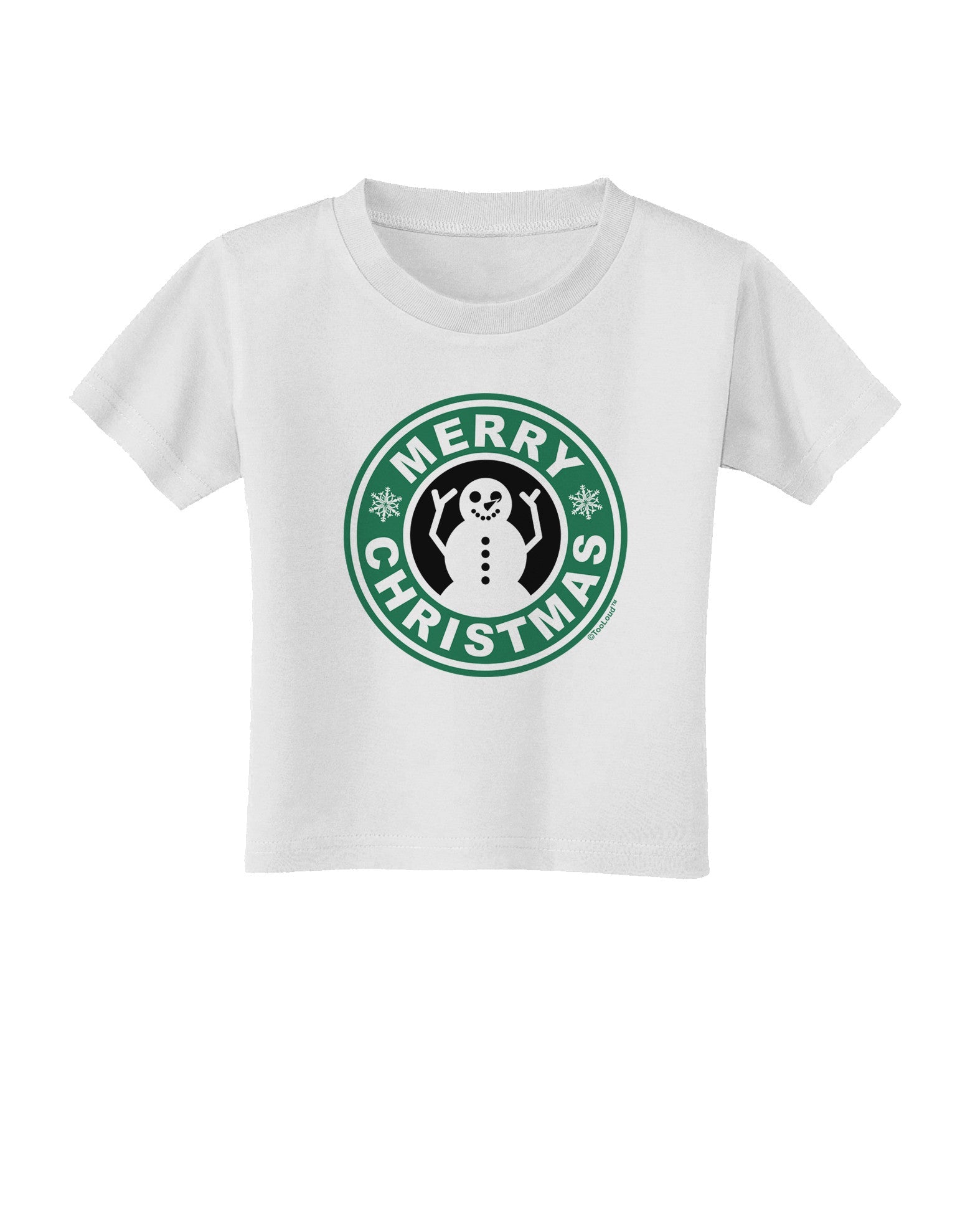 Merry Christmas Latte Logo Toddler T-Shirt-Toddler T-Shirt-TooLoud-White-2T-Davson Sales