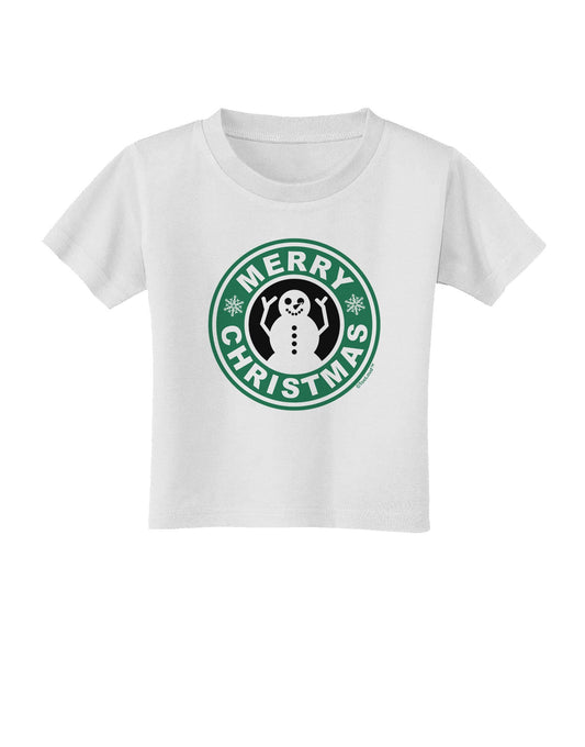 Merry Christmas Latte Logo Toddler T-Shirt-Toddler T-Shirt-TooLoud-White-2T-Davson Sales