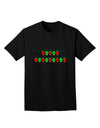 Merry Christmas Lights Red and Green Adult Dark T-Shirt-Mens T-Shirt-TooLoud-Black-Small-Davson Sales