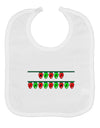 Merry Christmas Lights Red and Green Baby Bib