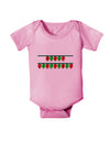 Merry Christmas Lights Red and Green Baby Romper Bodysuit-Baby Romper-TooLoud-Light-Pink-06-Months-Davson Sales