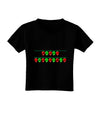 Merry Christmas Lights Red and Green Toddler T-Shirt Dark-Toddler T-Shirt-TooLoud-Black-2T-Davson Sales