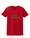 Merry Christmas Lights Red and Green Womens Dark T-Shirt-TooLoud-Red-X-Small-Davson Sales