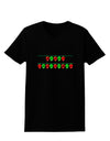 Merry Christmas Lights Red and Green Womens Dark T-Shirt-TooLoud-Black-X-Small-Davson Sales