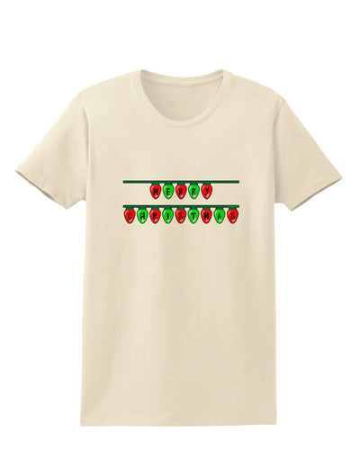 Merry Christmas Lights Red and Green Womens T-Shirt-Womens T-Shirt-TooLoud-Natural-X-Small-Davson Sales