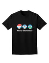 Merry Christmas Penguins See Hear Speak No Evil Adult Dark T-Shirt-Mens T-Shirt-TooLoud-Black-Small-Davson Sales