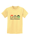 Merry Christmas Penguins See Hear Speak No Evil Childrens T-Shirt-Childrens T-Shirt-TooLoud-Daffodil-Yellow-X-Small-Davson Sales