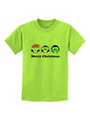 Merry Christmas Penguins See Hear Speak No Evil Childrens T-Shirt-Childrens T-Shirt-TooLoud-Lime-Green-X-Small-Davson Sales