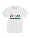 Merry Christmas Penguins See Hear Speak No Evil Childrens T-Shirt-Childrens T-Shirt-TooLoud-White-X-Small-Davson Sales