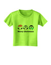 Merry Christmas Penguins See Hear Speak No Evil Toddler T-Shirt-Toddler T-Shirt-TooLoud-Lime-Green-2T-Davson Sales