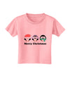 Merry Christmas Penguins See Hear Speak No Evil Toddler T-Shirt-Toddler T-Shirt-TooLoud-Candy-Pink-2T-Davson Sales