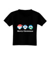 Merry Christmas Penguins See Hear Speak No Evil Toddler T-Shirt Dark-Toddler T-Shirt-TooLoud-Black-2T-Davson Sales