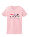 Merry Christmas Penguins See Hear Speak No Evil Womens T-Shirt-Womens T-Shirt-TooLoud-PalePink-X-Small-Davson Sales