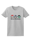 Merry Christmas Penguins See Hear Speak No Evil Womens T-Shirt-Womens T-Shirt-TooLoud-AshGray-X-Small-Davson Sales