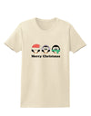 Merry Christmas Penguins See Hear Speak No Evil Womens T-Shirt-Womens T-Shirt-TooLoud-Natural-X-Small-Davson Sales