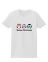 Merry Christmas Penguins See Hear Speak No Evil Womens T-Shirt-Womens T-Shirt-TooLoud-White-X-Small-Davson Sales