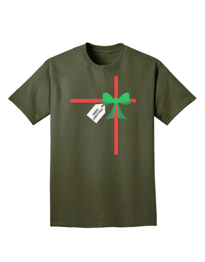 Merry Christmas Present Gift Adult Dark T-Shirt-Mens T-Shirt-TooLoud-Military-Green-Small-Davson Sales