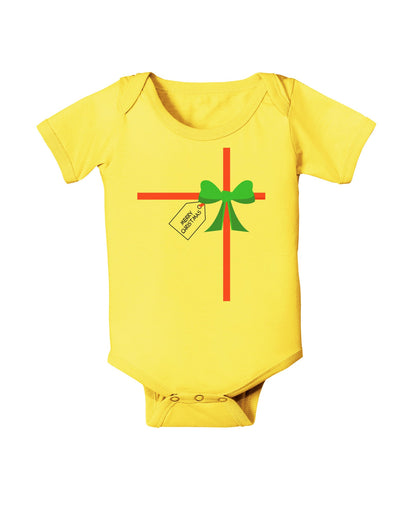 Merry Christmas Present Gift Baby Romper Bodysuit-Baby Romper-TooLoud-Yellow-06-Months-Davson Sales