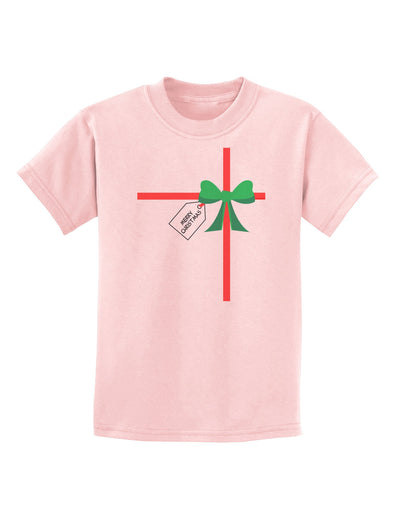 Merry Christmas Present Gift Childrens T-Shirt-Childrens T-Shirt-TooLoud-PalePink-X-Small-Davson Sales