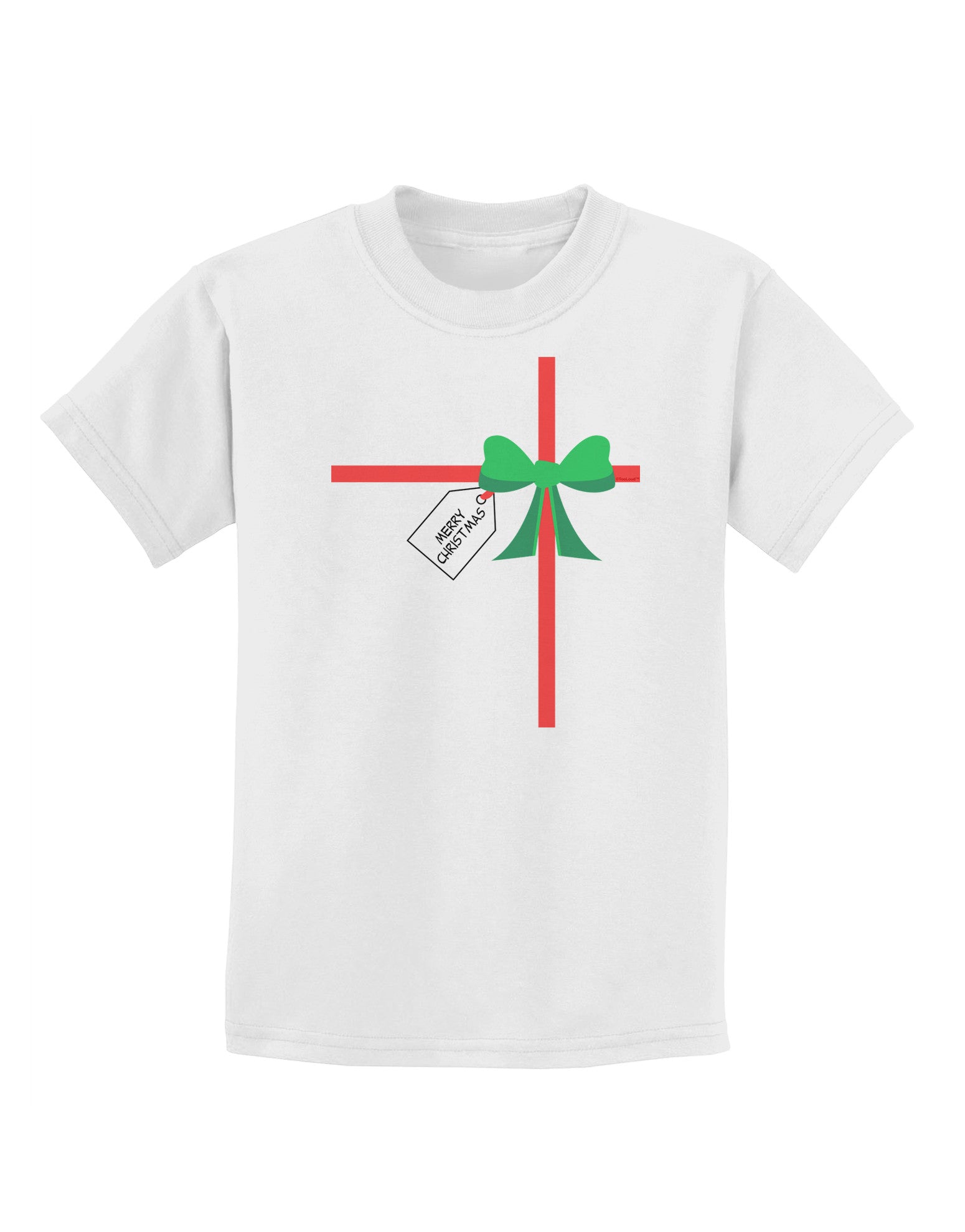 Merry Christmas Present Gift Childrens T-Shirt-Childrens T-Shirt-TooLoud-White-X-Small-Davson Sales