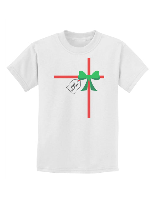 Merry Christmas Present Gift Childrens T-Shirt-Childrens T-Shirt-TooLoud-White-X-Small-Davson Sales